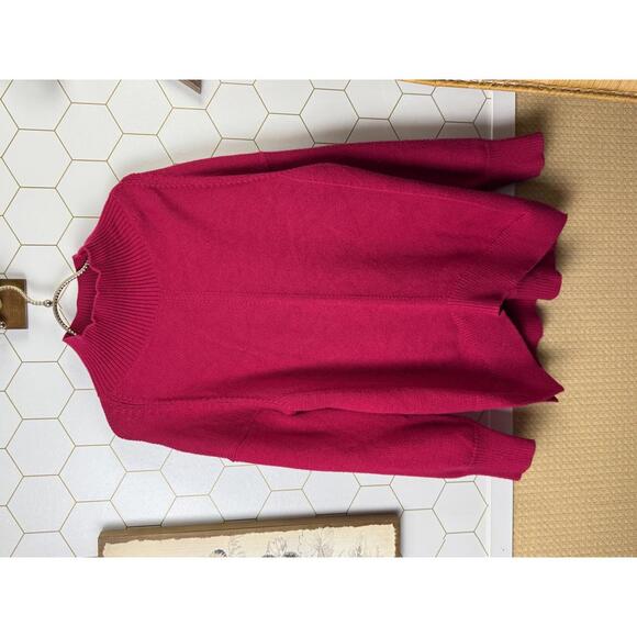 Maeve by Anthropologie Bright Red/Pink Crystal Tunic Sweater - Size - Small - Picture 6 of 7